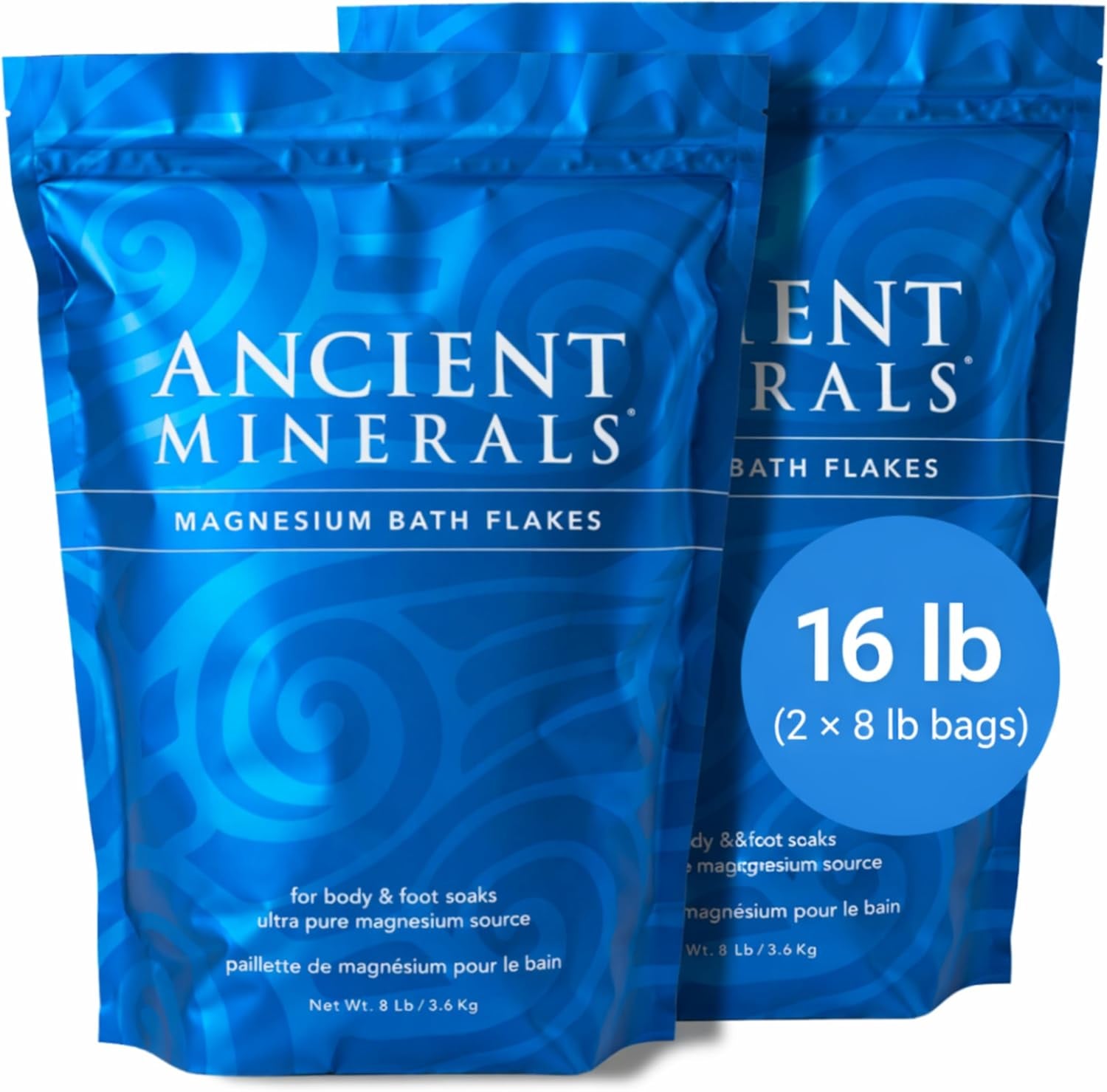 Magnesium Bath Flakes - Bathing Alternative to Epsom Salt - Soak in Natural Salts - High-Absorption Efficiency for Relaxation, Wellness & Muscle Relief (4 .4 Lb)