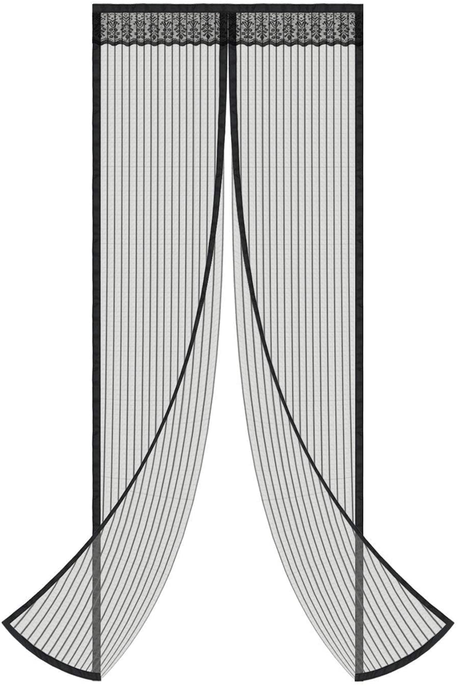 Magnetic Screen Door Easy Install Screen Door Magnetic Door Screen Pet Friendly Sliding Door Screen Door Mesh Door Screen Net for Doors Screen for Door (Polyester Screen Door 38"X83")