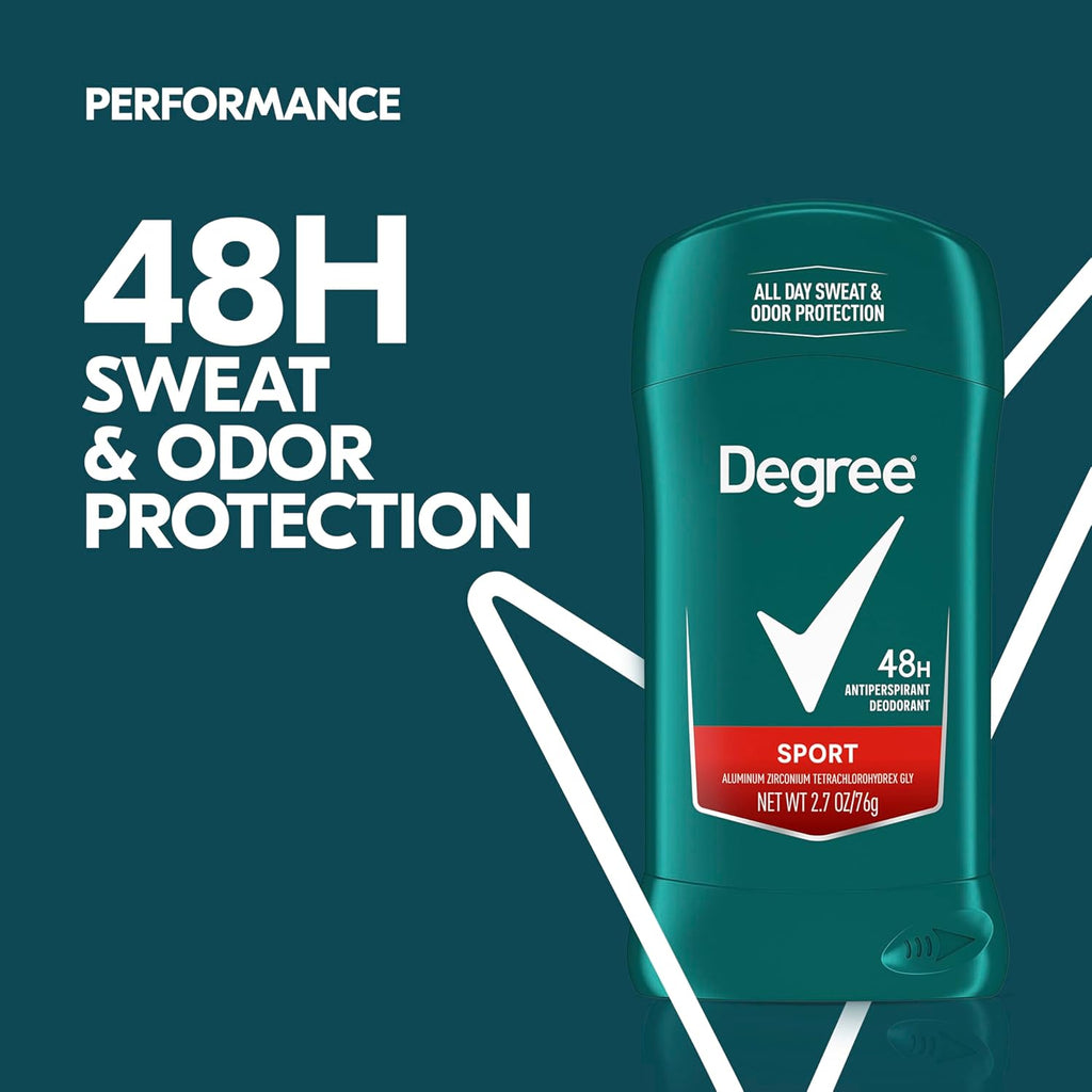 Degree Men Original Protection Antiperspirant Deodorant, Sport, 2.7 Oz Pack of 6