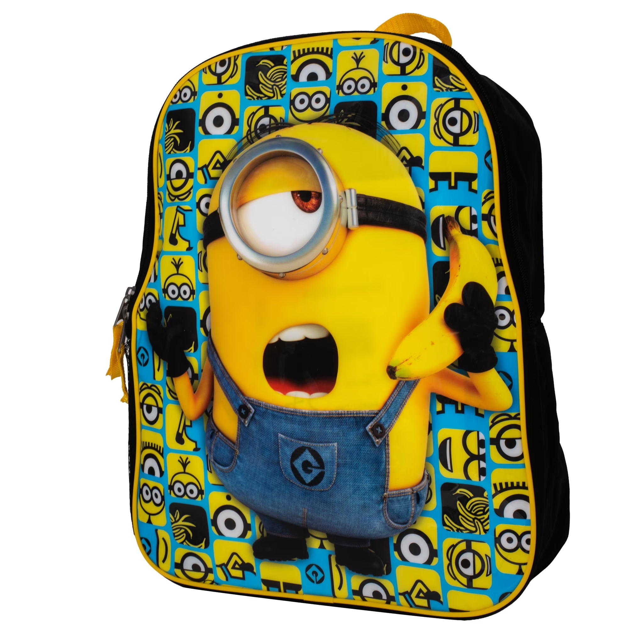 Minions Kids Backpack, 15" Girls & Boys Despicable Me School Bag, Black