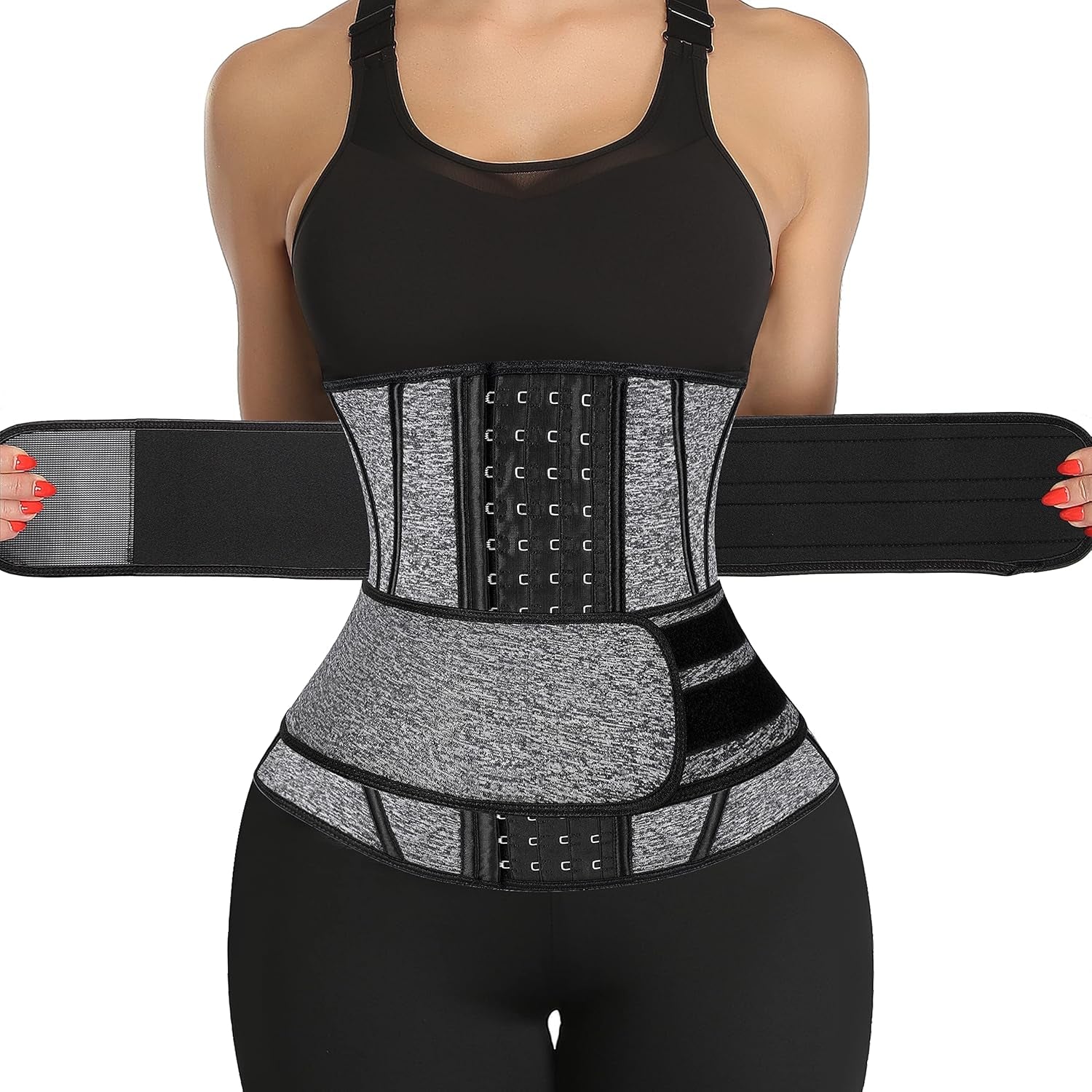 Neoprene Sauna Waist Trainer Corset Sweat Belt for Women Compression Cincher Band Workout Fitness Back Support
