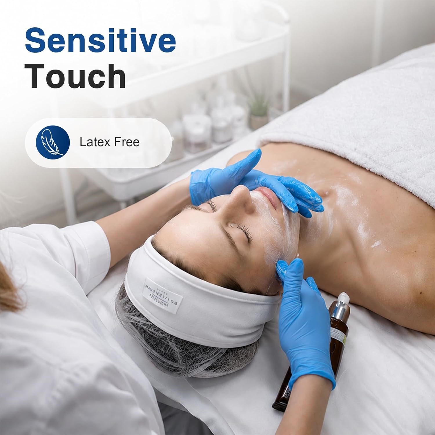 Vinyl Synthetic Exam Gloves, 4 Mil, Latex Free Disposable Gloves for Medical, Cooking, Cleaning, and Food Prep