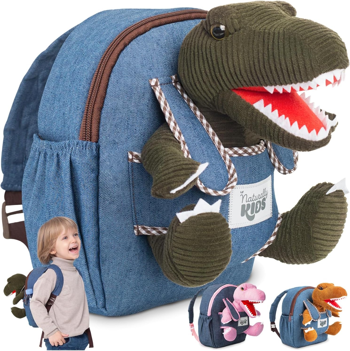 Wolf Backpack, Wolf Toys for Kids 3-5, Toddler Husky Stuffed Animal Gifts for 2 3 4 5 Year Old Girl Boy