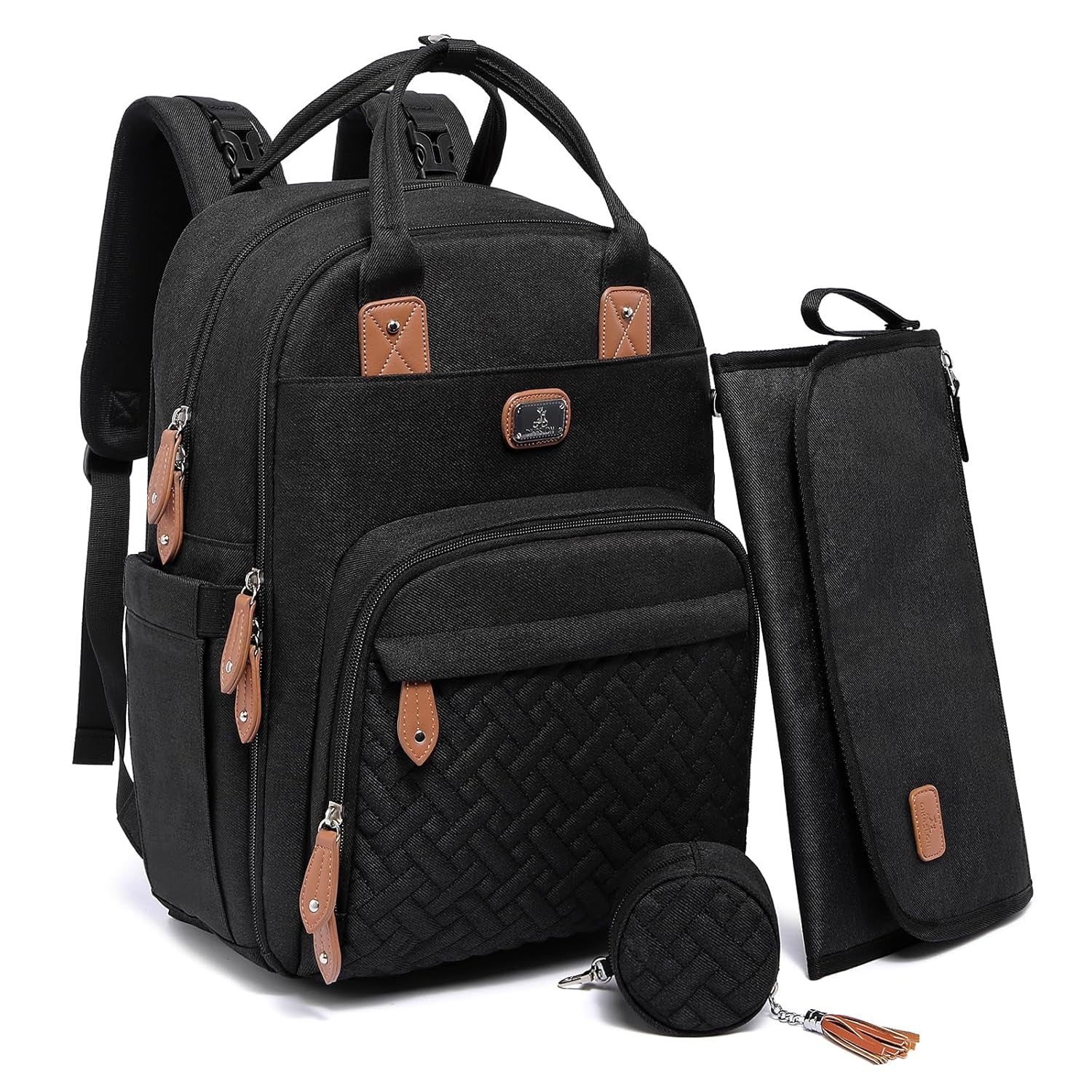Diaper Bag Backpack with Portable Changing Pad, Pacifier Case and Stroller Straps, Large Unisex Baby Bags for Boys Girls, Multipurpose Travel Back Pack for Moms Dads, Army Green