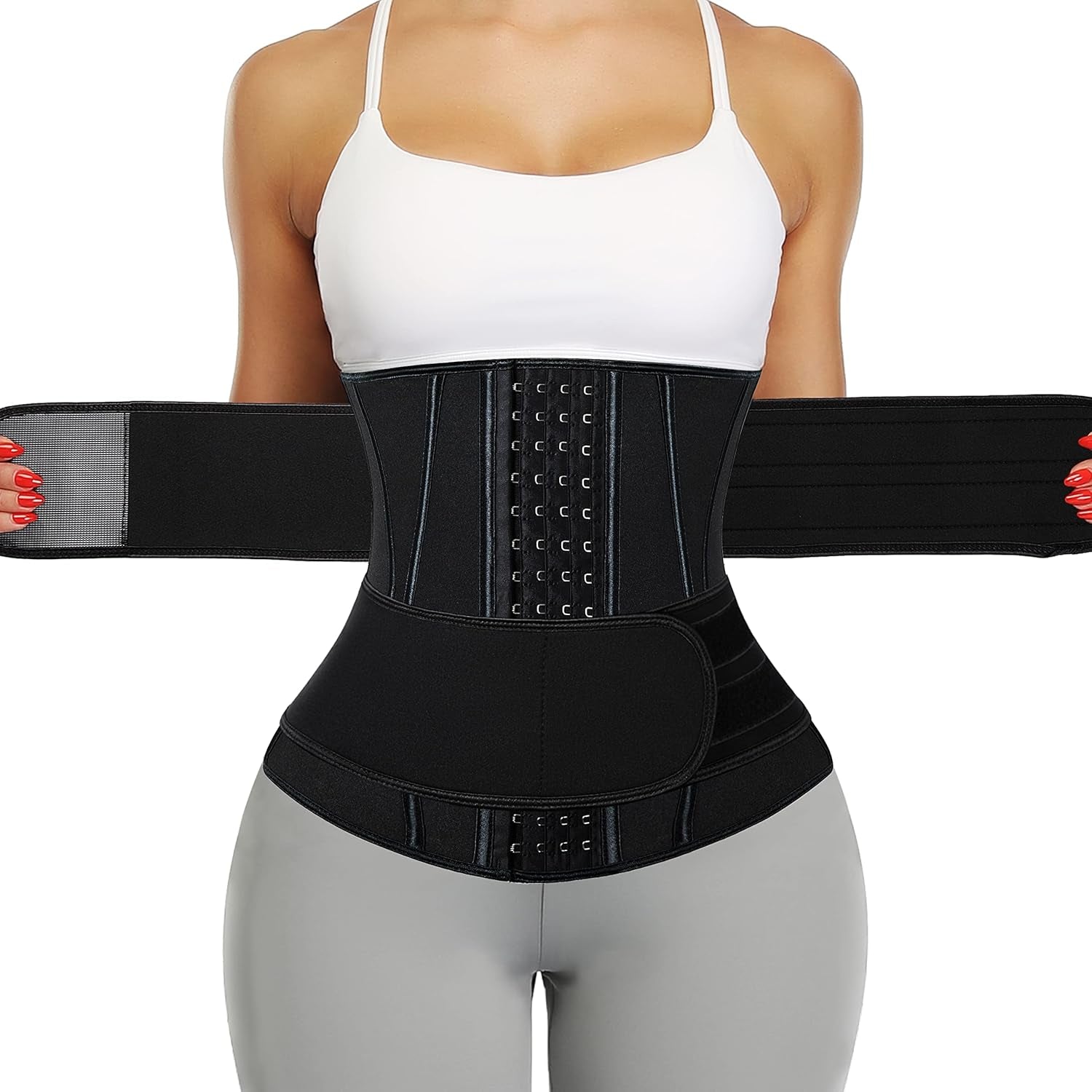 Neoprene Sauna Waist Trainer Corset Sweat Belt for Women Compression Cincher Band Workout Fitness Back Support