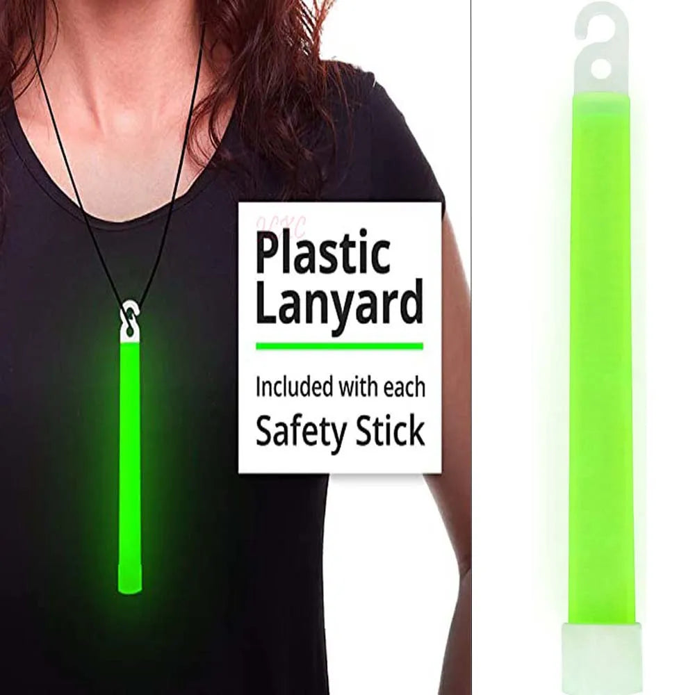 6Inch 10 Pcs Glow Stick 24-Hour Chemical Fluorescent Colorful Light Camping Decoration Party Club Emergency Survival Tools