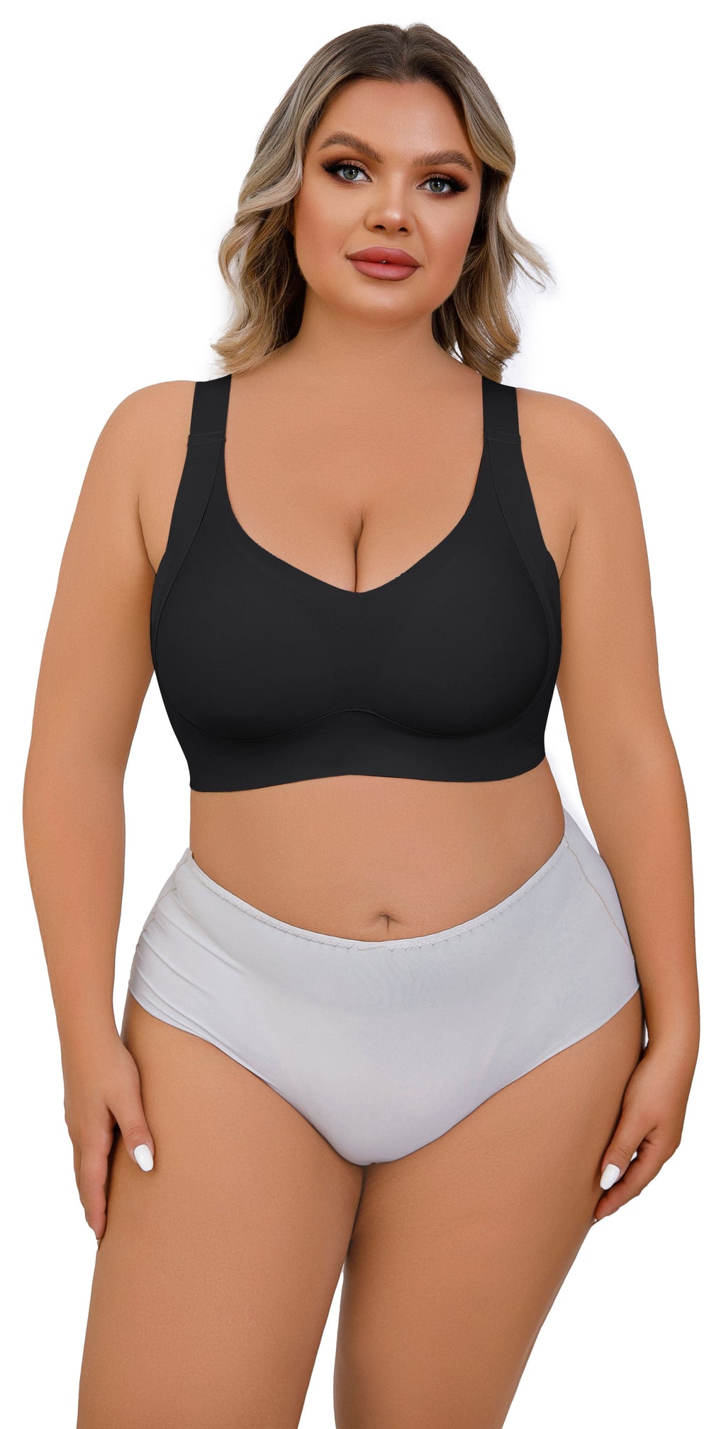 plus Size Everyday Bras for Women Full Coverage Soft Sleep Wirefree Bras New Upgrade