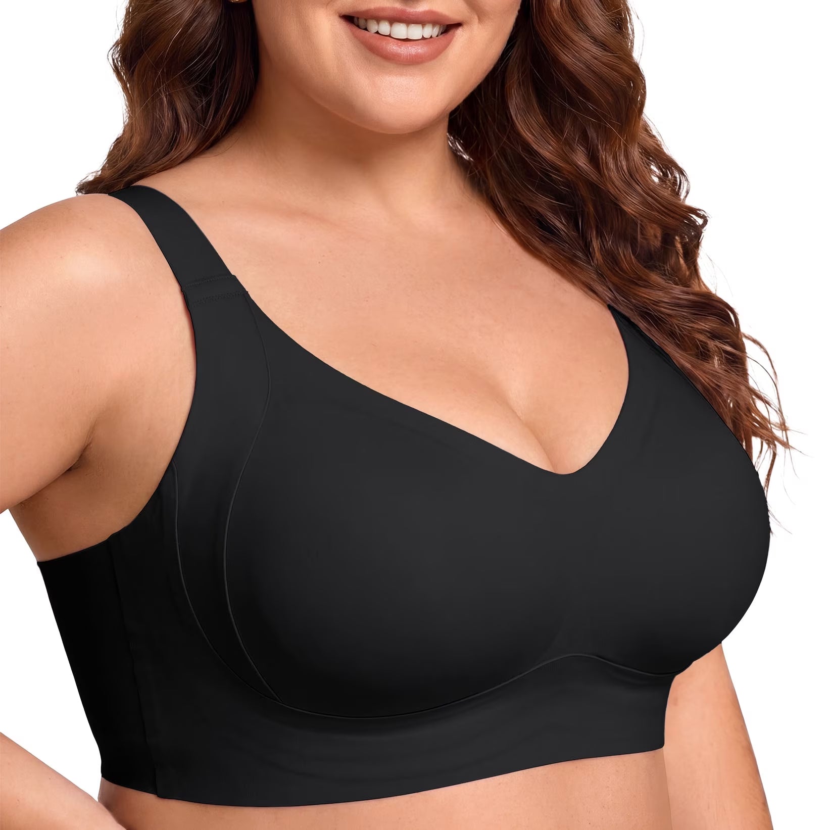 plus Size Everyday Bras for Women Full Coverage Soft Sleep Wirefree Bras New Upgrade