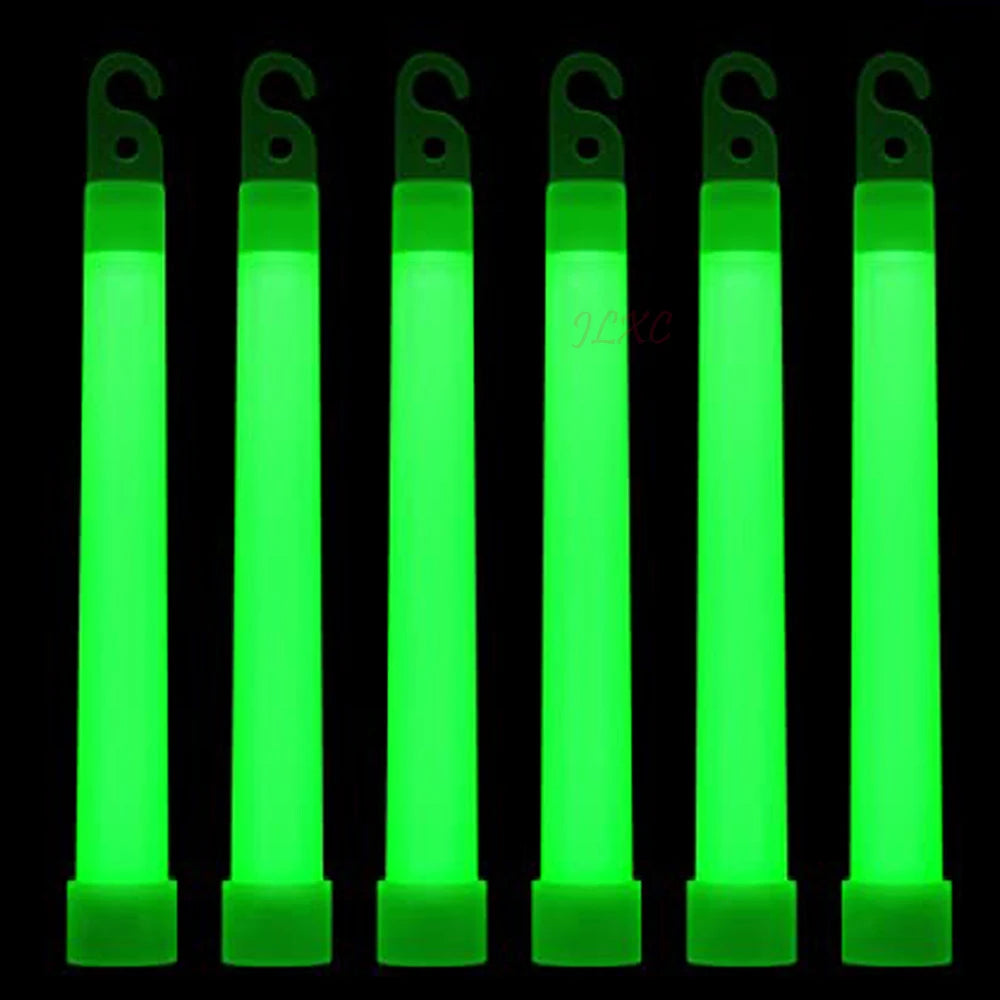 6Inch 10 Pcs Glow Stick 24-Hour Chemical Fluorescent Colorful Light Camping Decoration Party Club Emergency Survival Tools