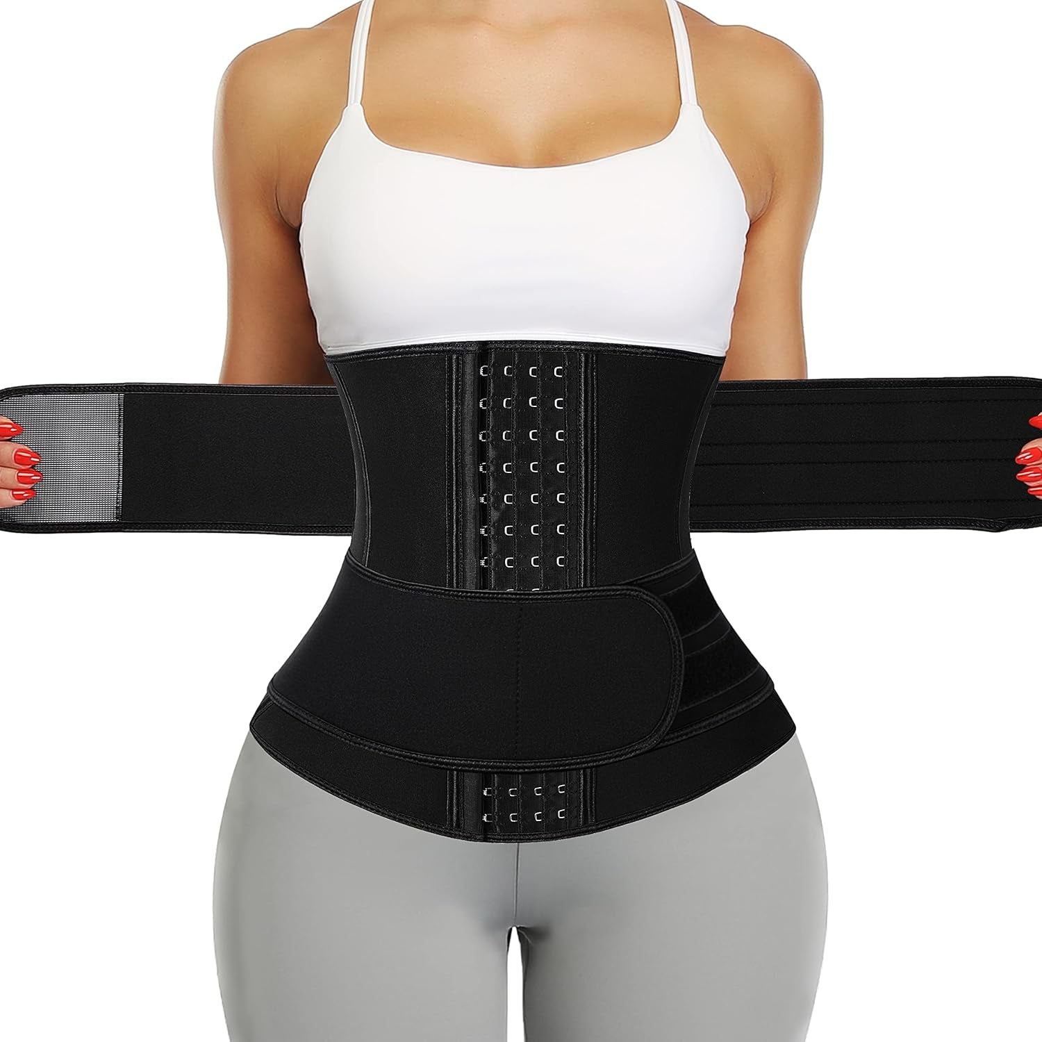 Neoprene Sauna Waist Trainer Corset Sweat Belt for Women Compression Cincher Band Workout Fitness Back Support