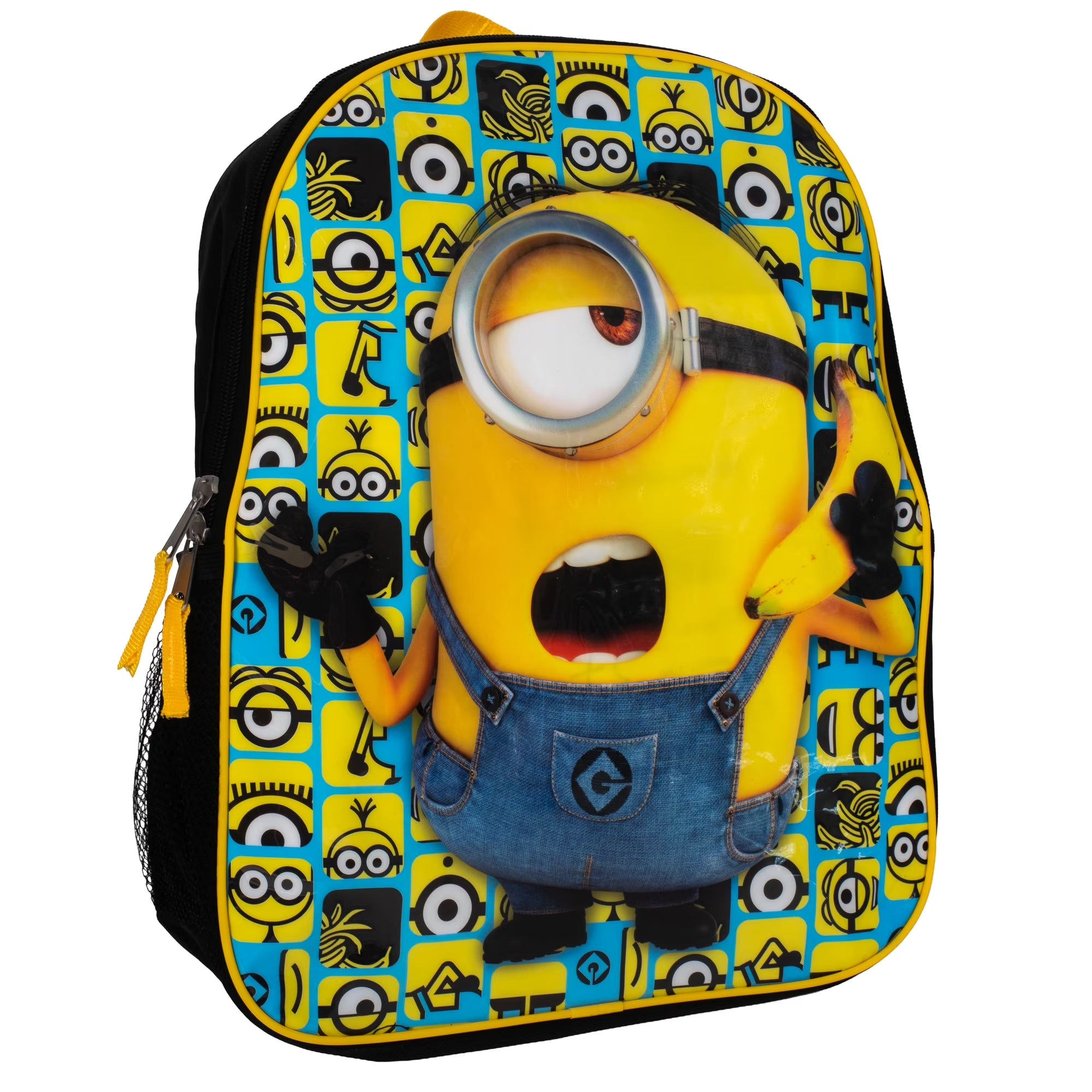 Minions Kids Backpack, 15" Girls & Boys Despicable Me School Bag, Black