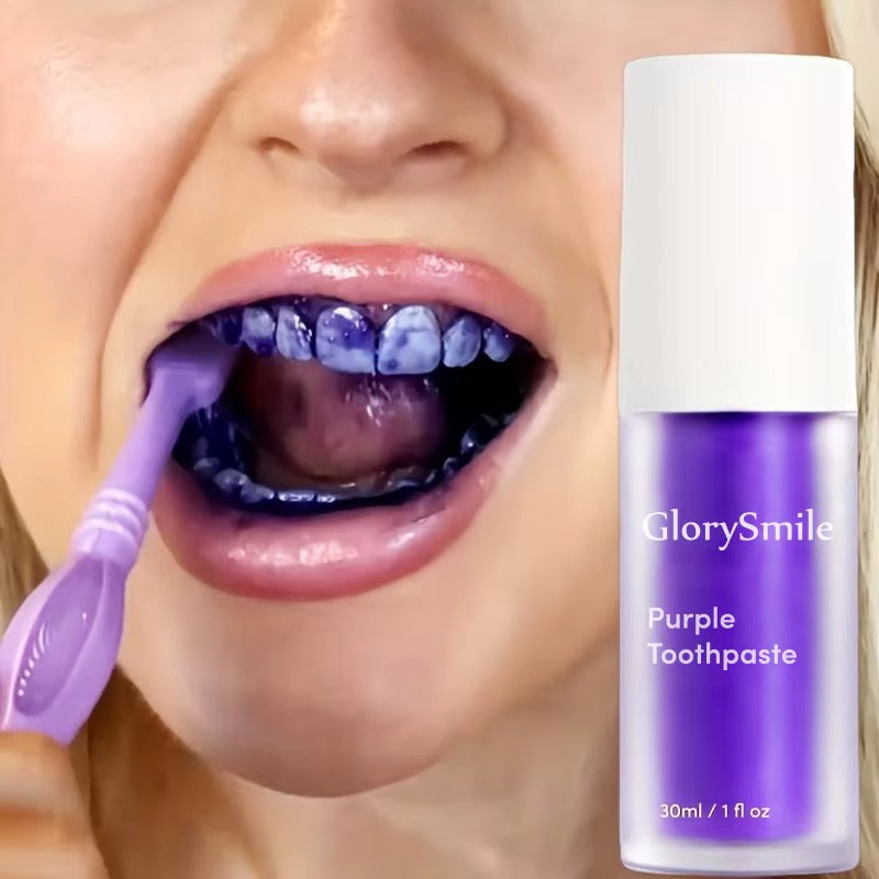 GlorySmile Purple Toothpaste – Instant Brightening Color Corrector (30ml)