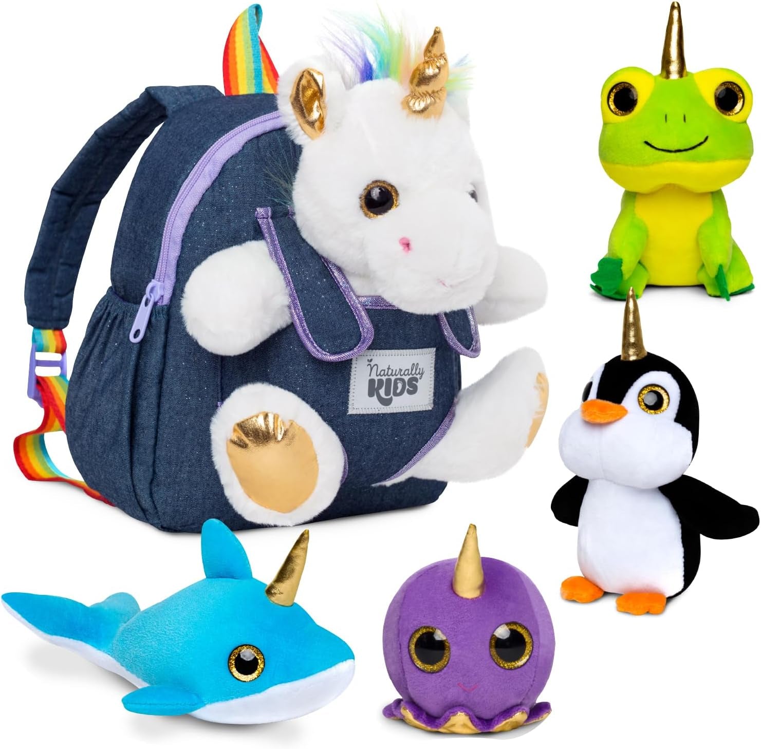 Wolf Backpack, Wolf Toys for Kids 3-5, Toddler Husky Stuffed Animal Gifts for 2 3 4 5 Year Old Girl Boy