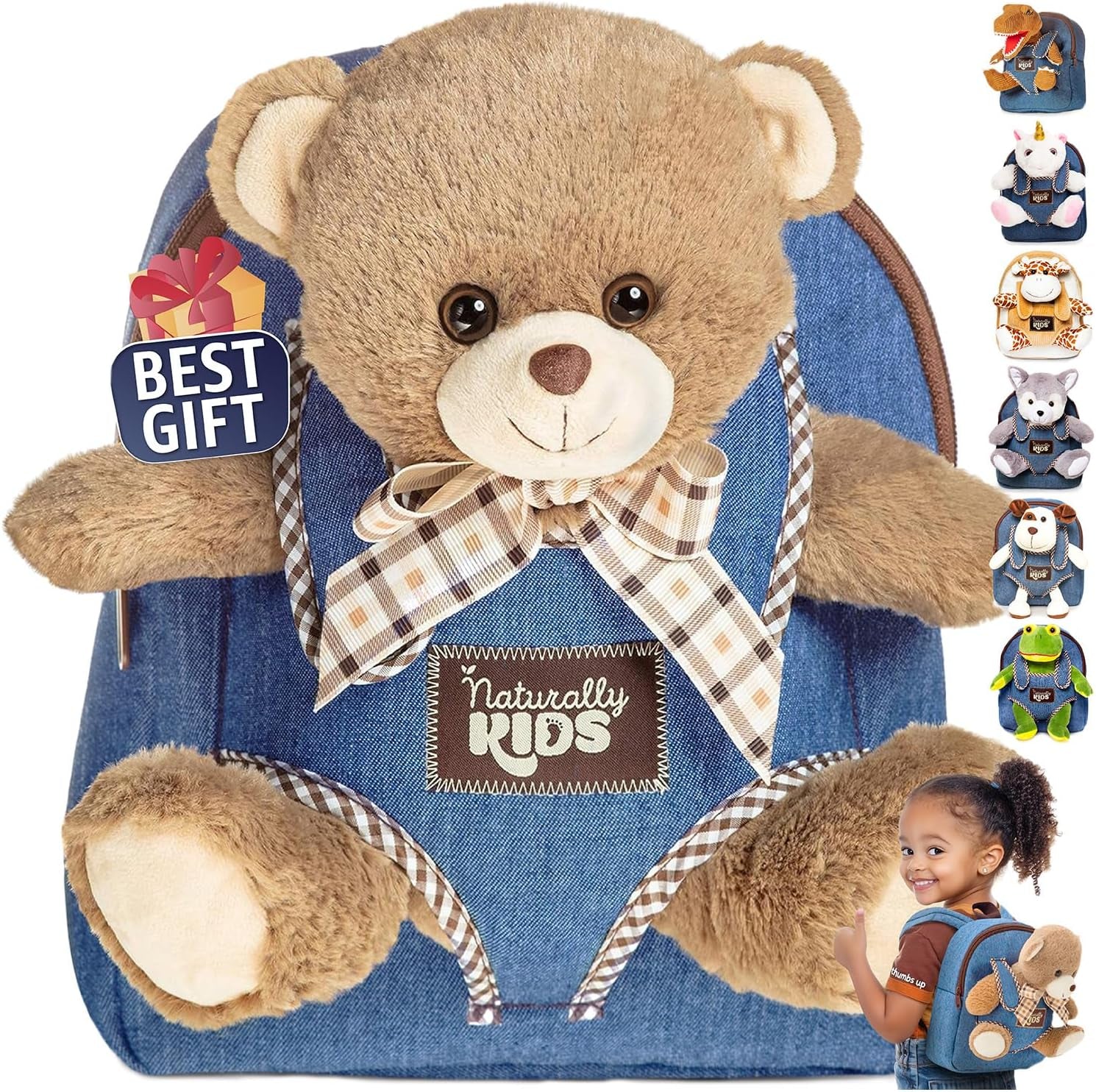 Wolf Backpack, Wolf Toys for Kids 3-5, Toddler Husky Stuffed Animal Gifts for 2 3 4 5 Year Old Girl Boy