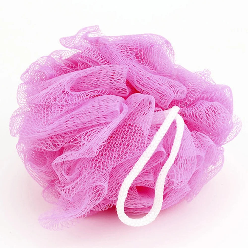 5PCS Bath Shower Body Exfoliate Puff Bath Shower Sponge Loofahs Mesh Pouf Shower Ball, Nature Bamboo Charcoal Full Cleanse