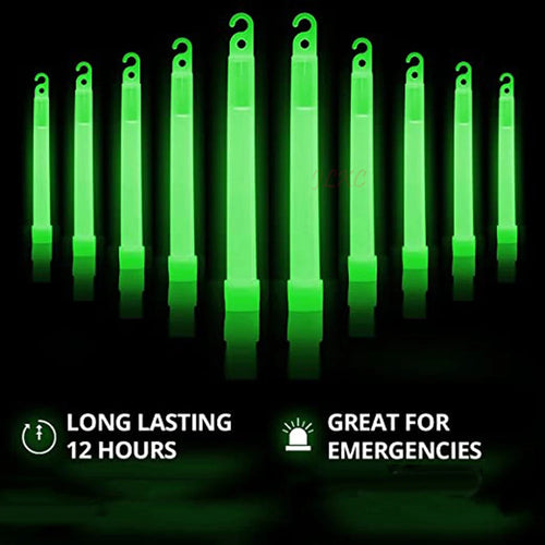 6Inch 10 Pcs Glow Stick 24-Hour Chemical Fluorescent Colorful Light Camping Decoration Party Club Emergency Survival Tools