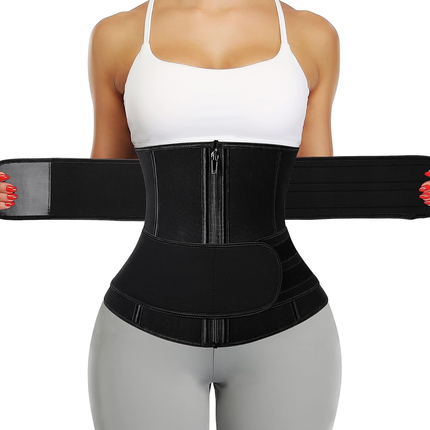 Neoprene Sauna Waist Trainer Corset Sweat Belt for Women Compression Cincher Band Workout Fitness Back Support