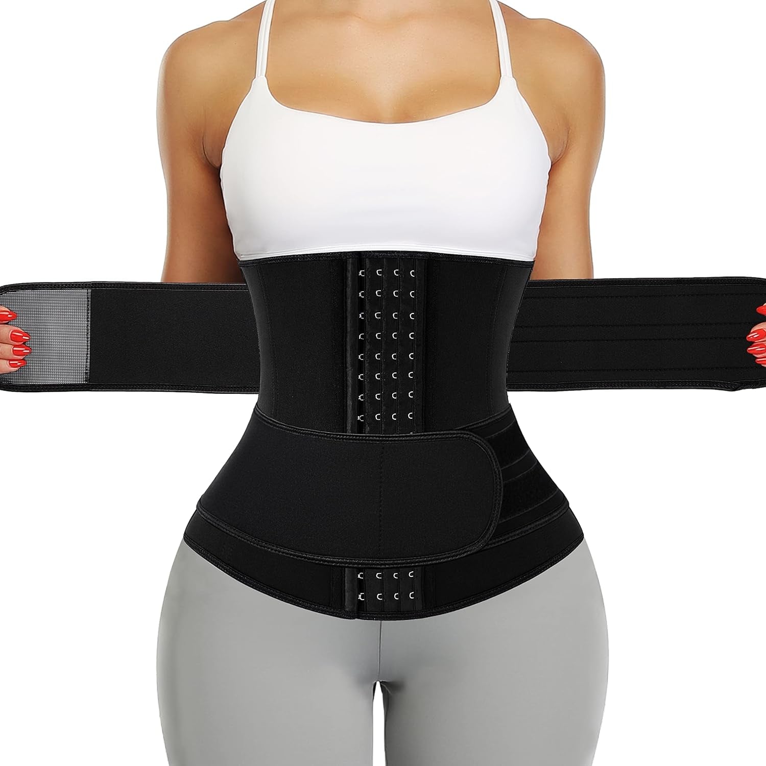 Neoprene Sauna Waist Trainer Corset Sweat Belt for Women Compression Cincher Band Workout Fitness Back Support