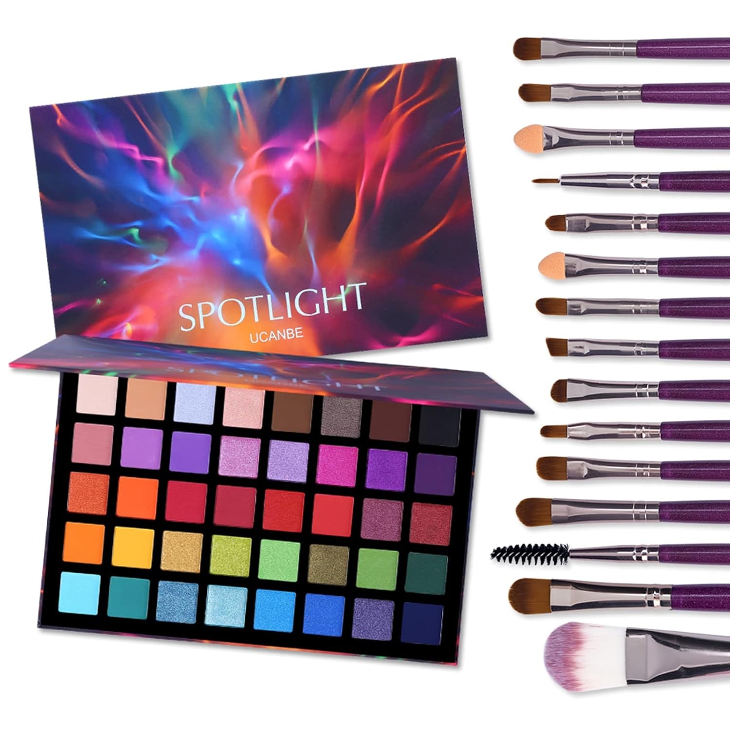 Spotlight Eyeshadow Palette Professional 40 Color Eye Shadow Matte Shimmer Makeup Pallet Highly Pigmented Colorful Powder Long Lasting Waterproof Eye Shadow