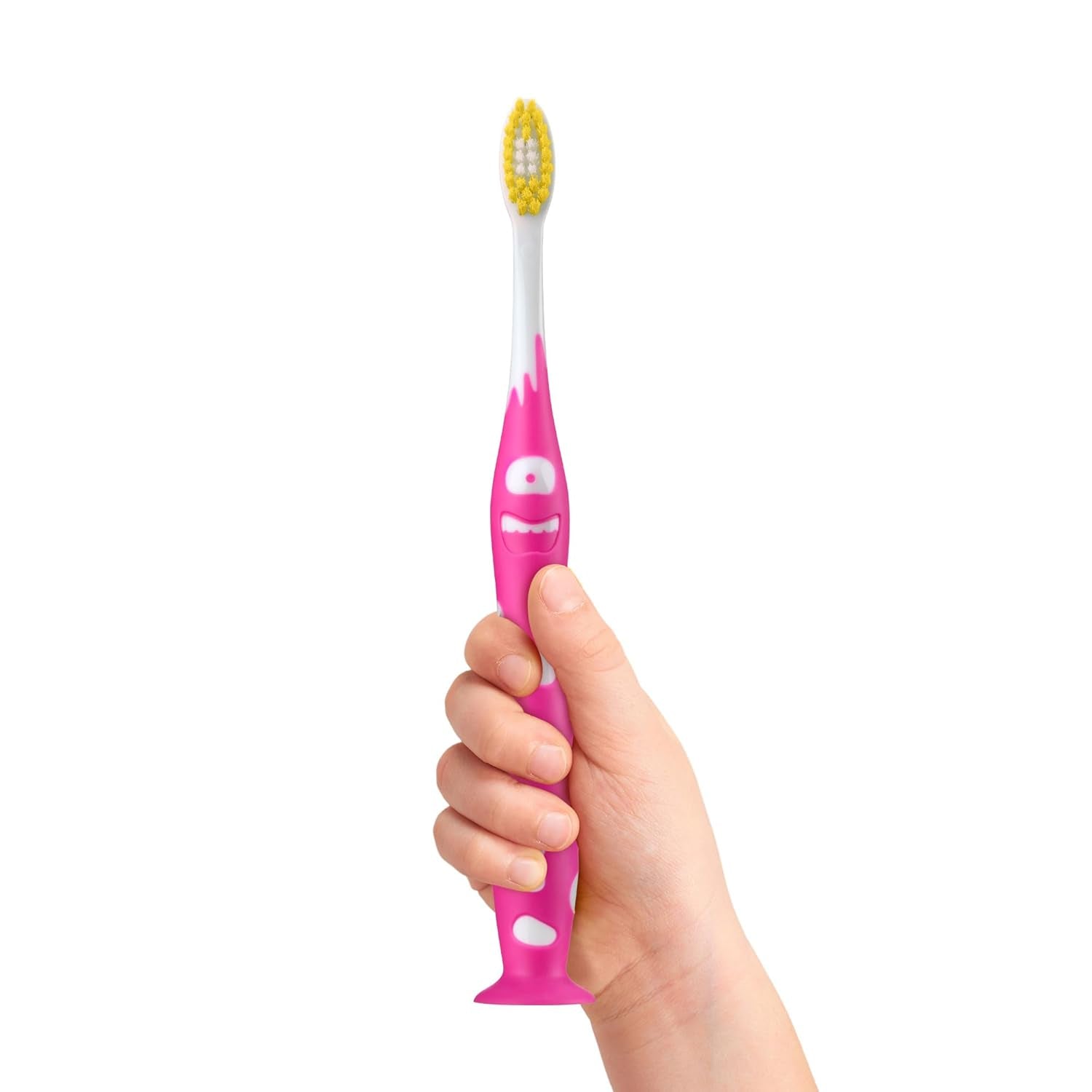 Monsterz Jr Kids Toothbrush, Soft Bristles with Suction Cup Base, Ages 5+, 1 Count (Pack of 6)