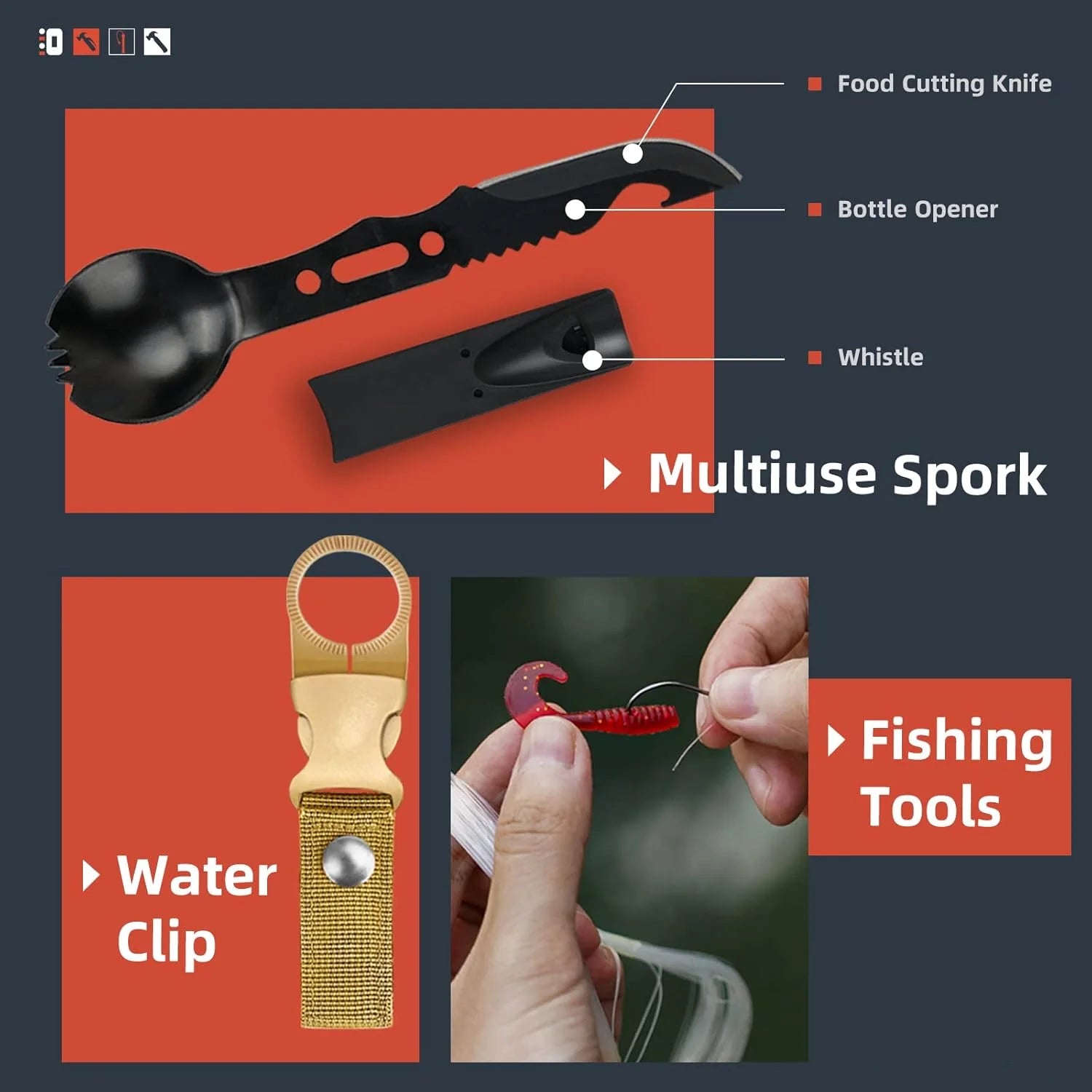 14-In-1 Emergency Survival Kits ,Survival Gear Camping Essentials Cool Gadgets for Camping Hiking Wilderness Adventures and Disaster Preparednes